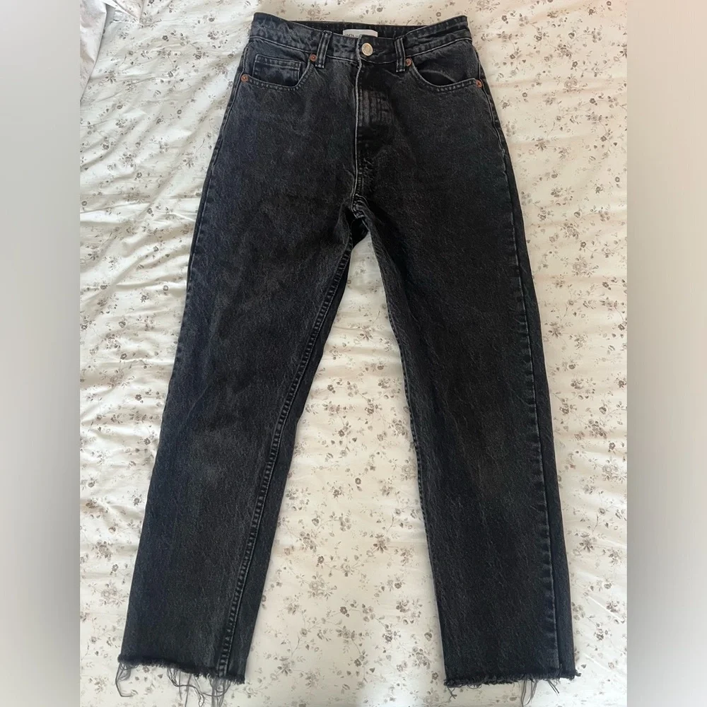 Zara Black Denim Jeans Size US 4 - Picture 1 of 3